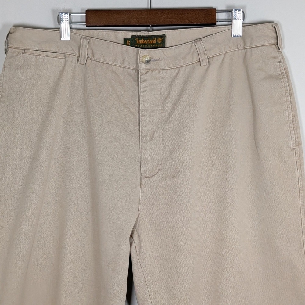Timberland Weathergear Mens 40 Khaki Chino Pants Vintage 1998 Cotton Twill Tan